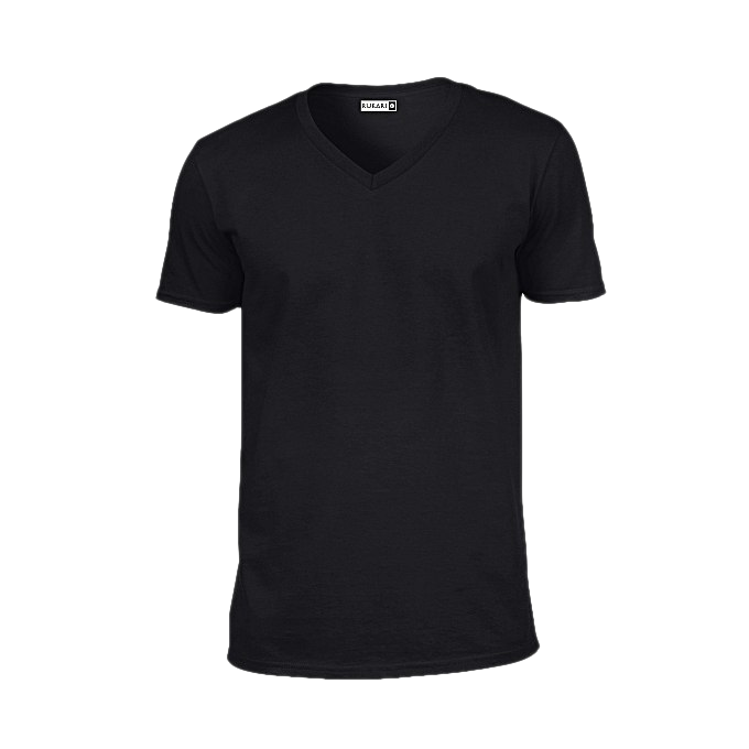 Effen zwarte t-shirt PNG-Afbeelding achtergrond