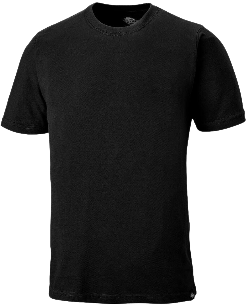 Простая черная футболка PNG картина