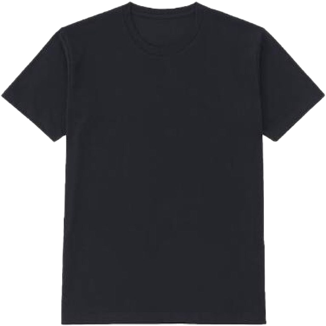 Простая черная футболка прозрачное изображение