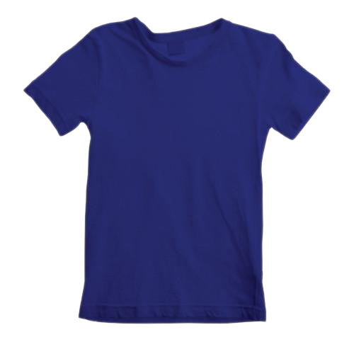 Effen blauw t-shirt PNG Gratis Download