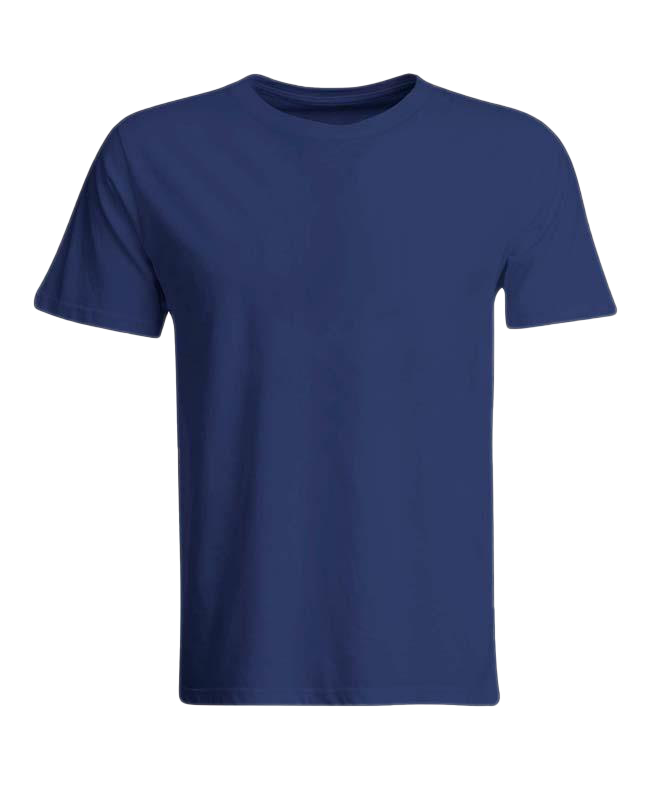 Effen blauw t-shirt Transparant Beeld