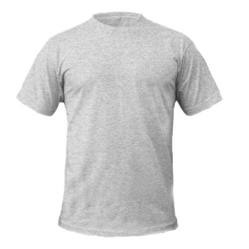 T-shirt gris uni PNG Télécharger limage