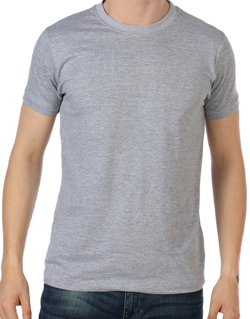 T-shirt grigia semplice PNG download gratuito