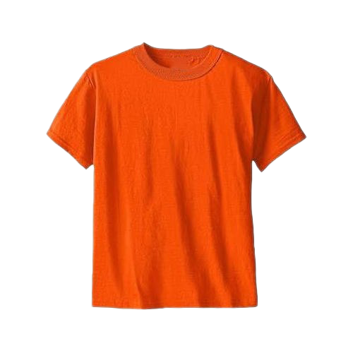 Imagen de fondo de PNG de camiseta naranja lisa