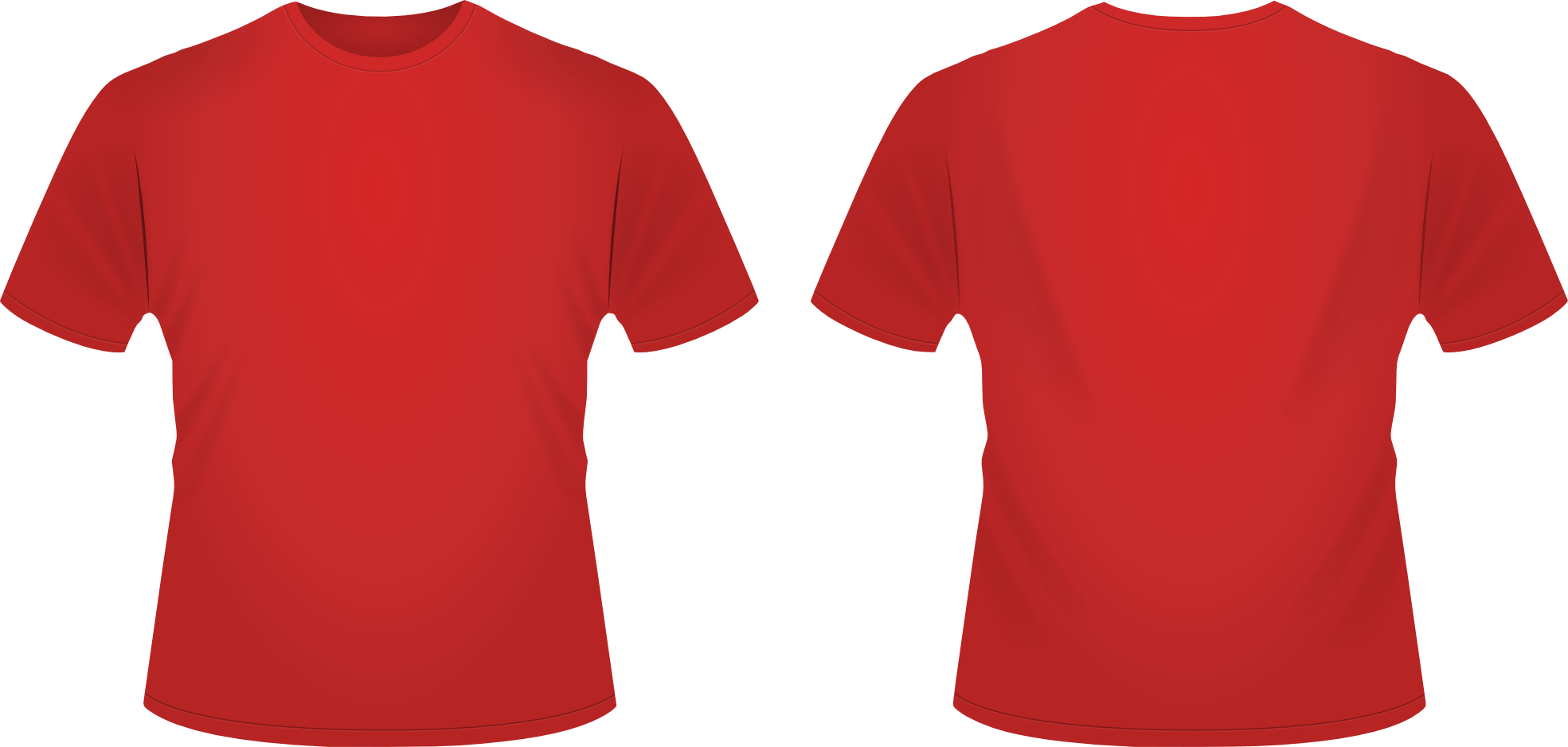 T-shirt vermelho simples imagem PNG
