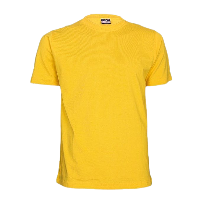 T-shirt gialla semplice di immagine di immagine del PNG