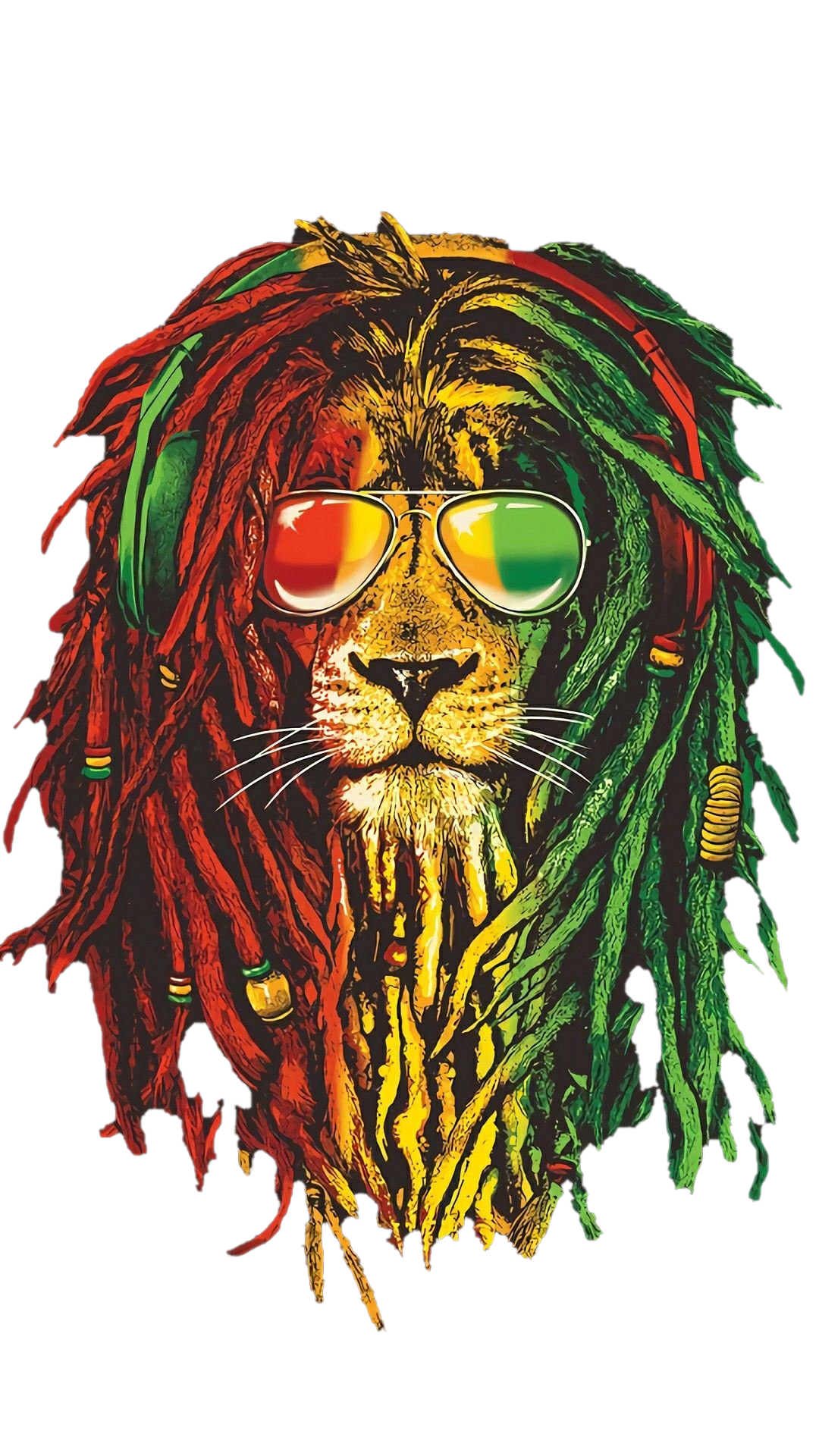 Rasta Lion PNG Image Background
