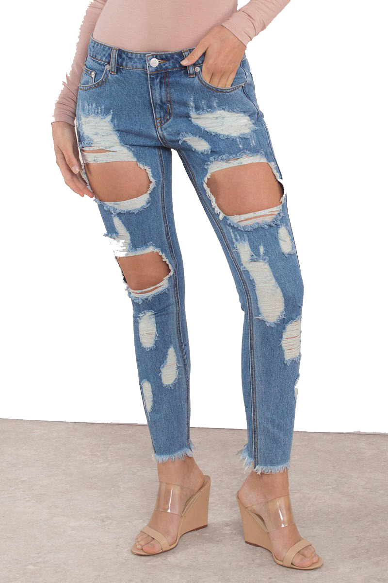 Ripped Jean PNG Picture