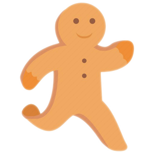 Running Gingerbread Man PNG Image Background