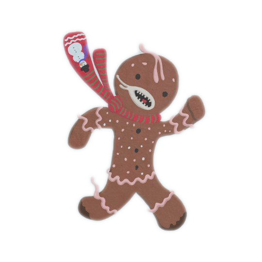 Running Gingerbread Man PNG Photo