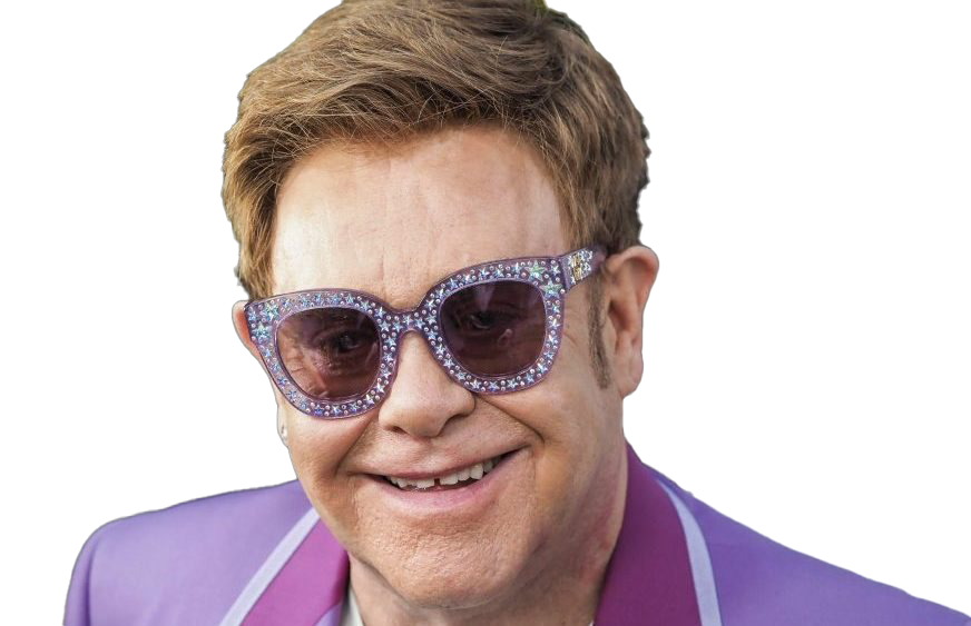 Singer Elton John PNG Background Image