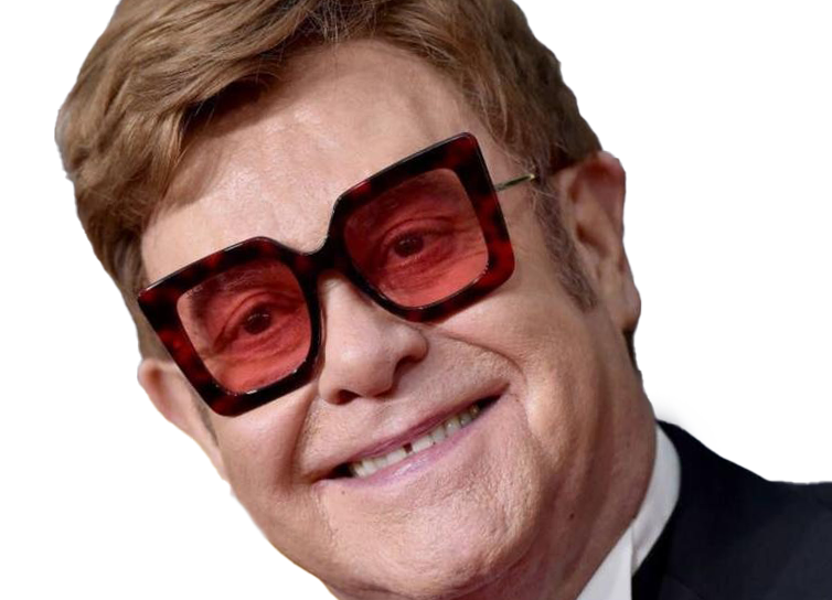 Cantor Elton John PNG imagem transparente fundo