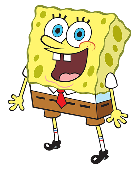 Spongebob met mond open PNG