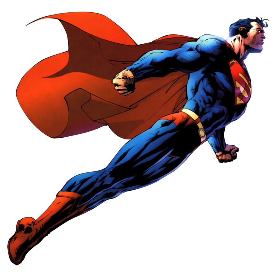 Superman volando imagen PNG