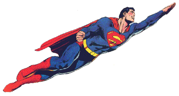 Superman terbang latar belakang Transparan PNG
