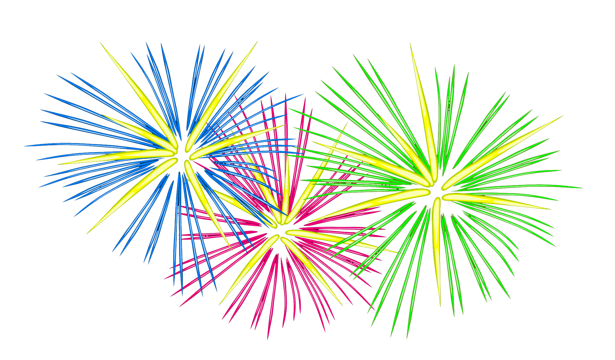 Animated Fireworks PNG Picture