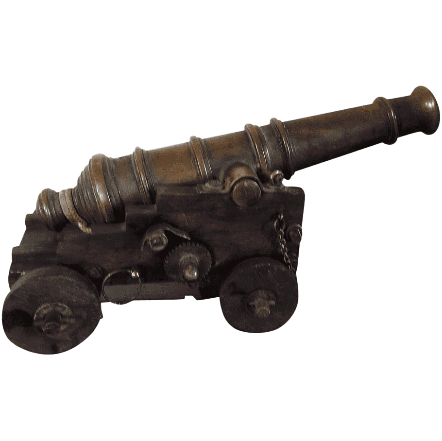 Antique Metal Cannon PNG High-Quality Image