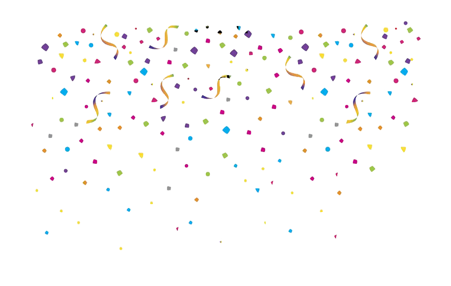 День рождения confetti PNG качественное изображение