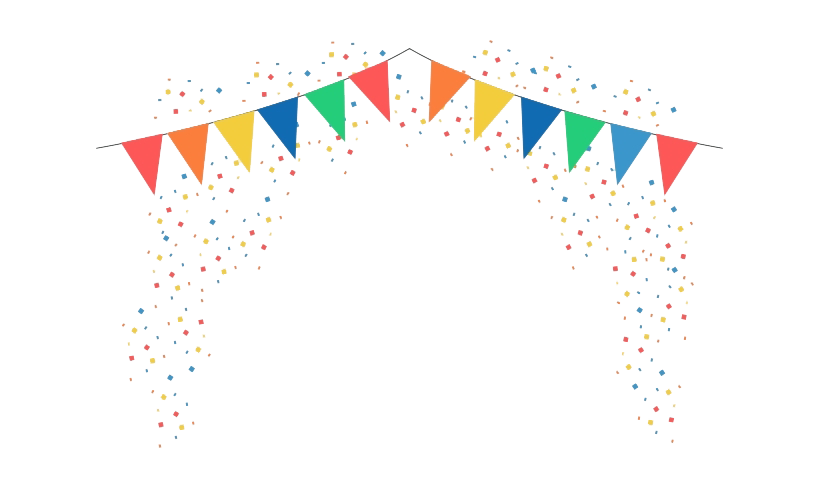 День рождения confetti PNG изображение прозрачный фон