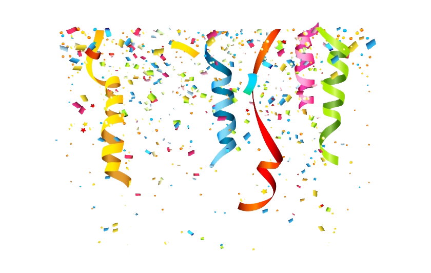 Birthday Confetti Transparent Background PNG