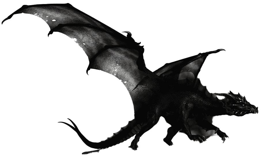 Dragon noir PNG image Transparent fond