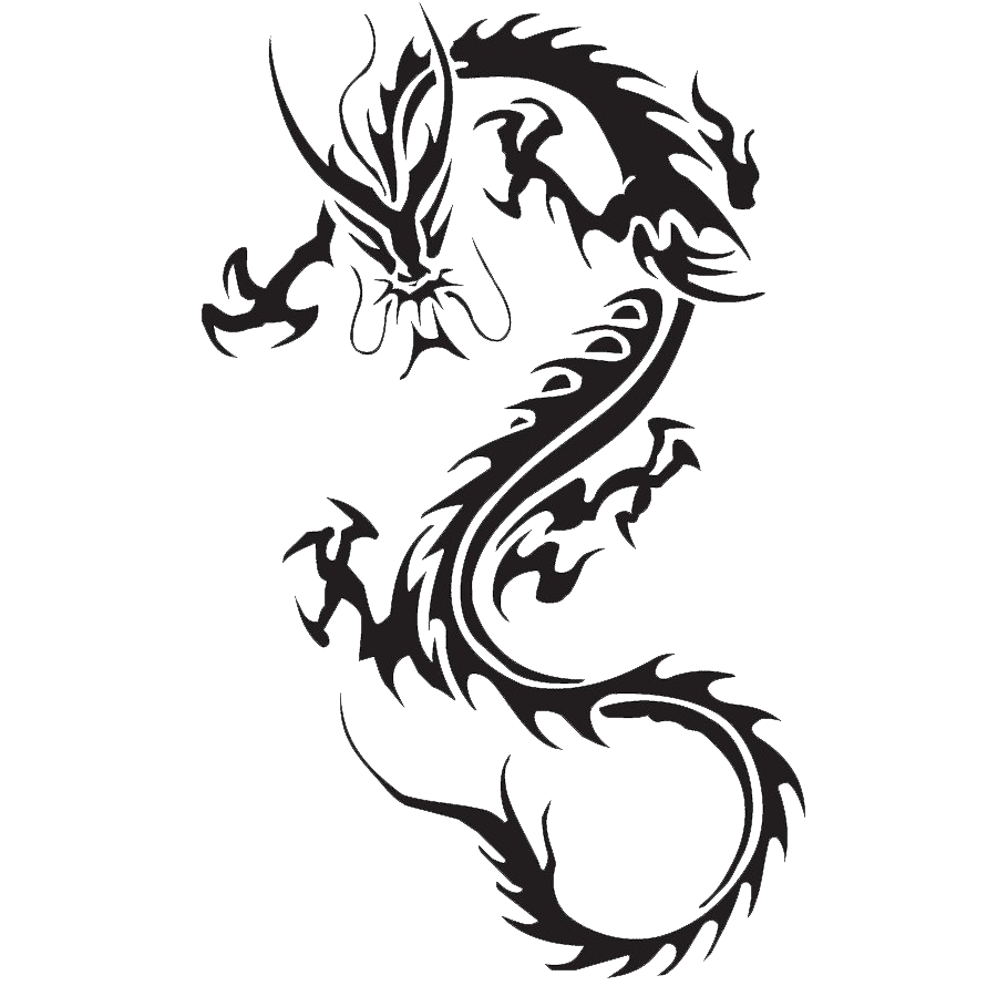 Pic dragon PNG noir