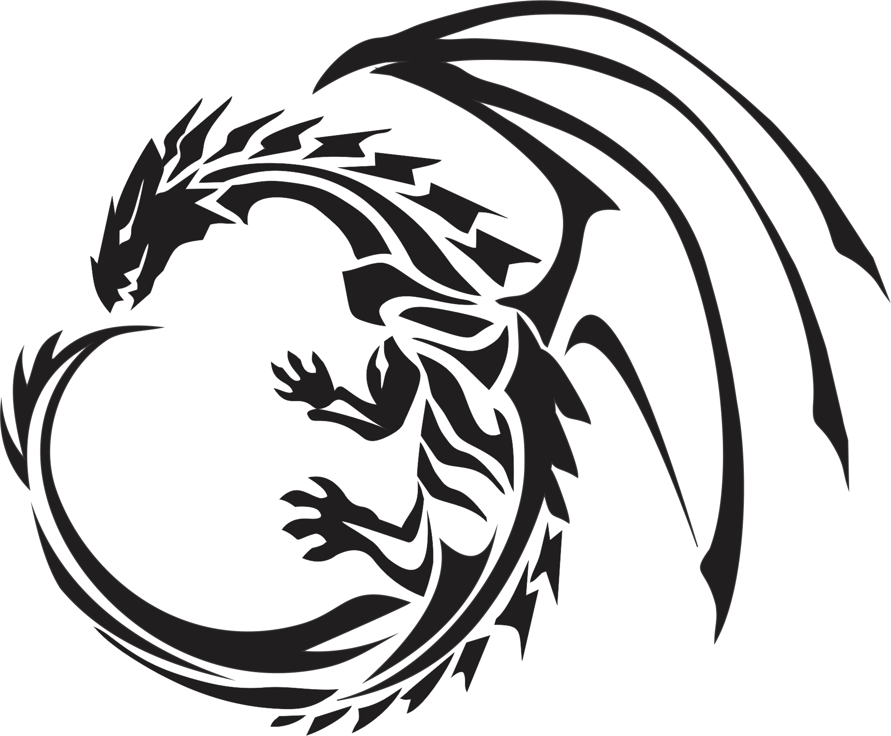 Images Transparentes de dragon noir