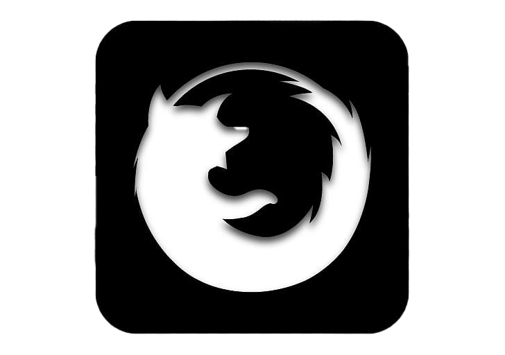Black Firefox PNG High-Quality Image