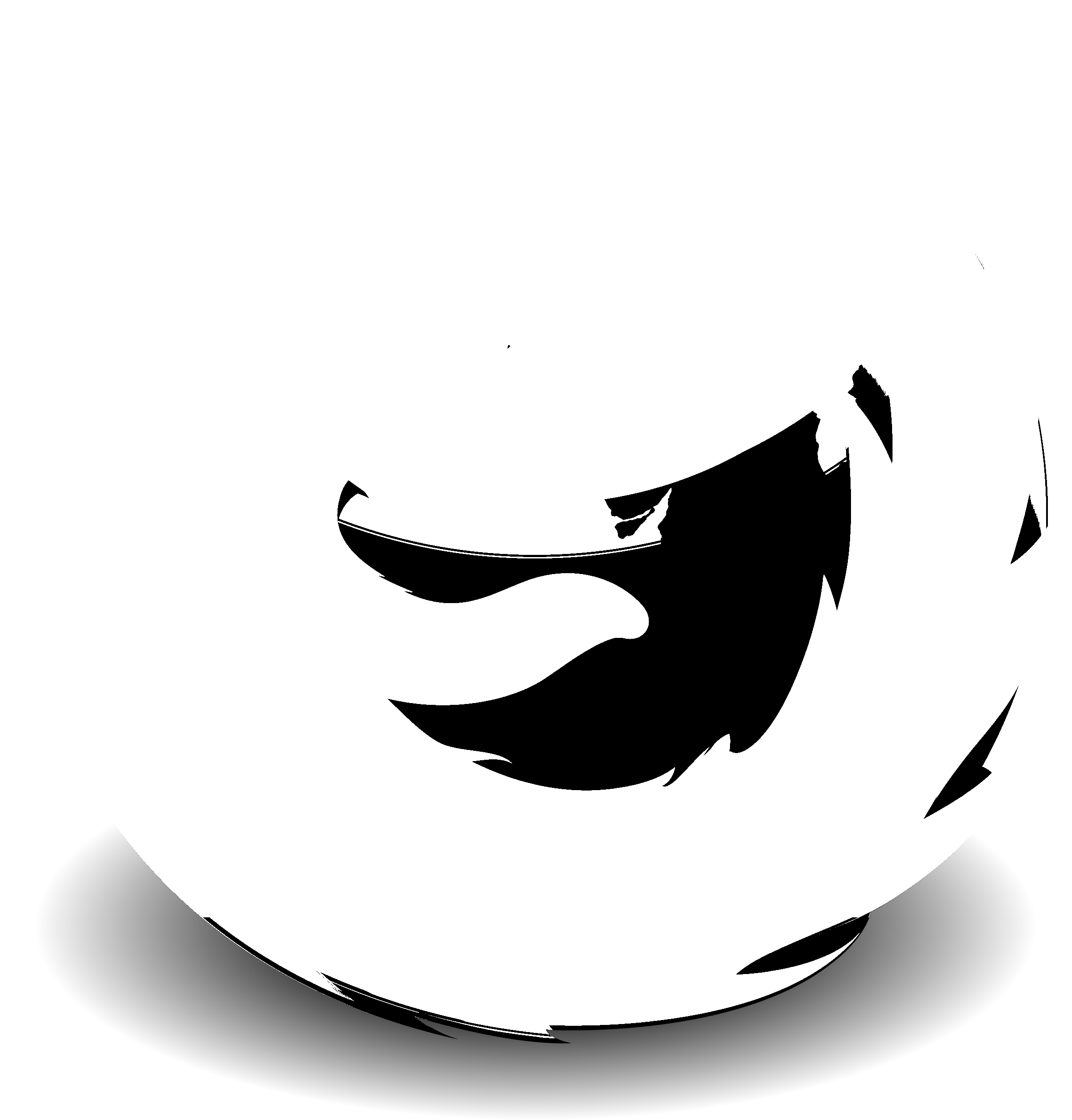 Black Firefox PNG Transparent Image