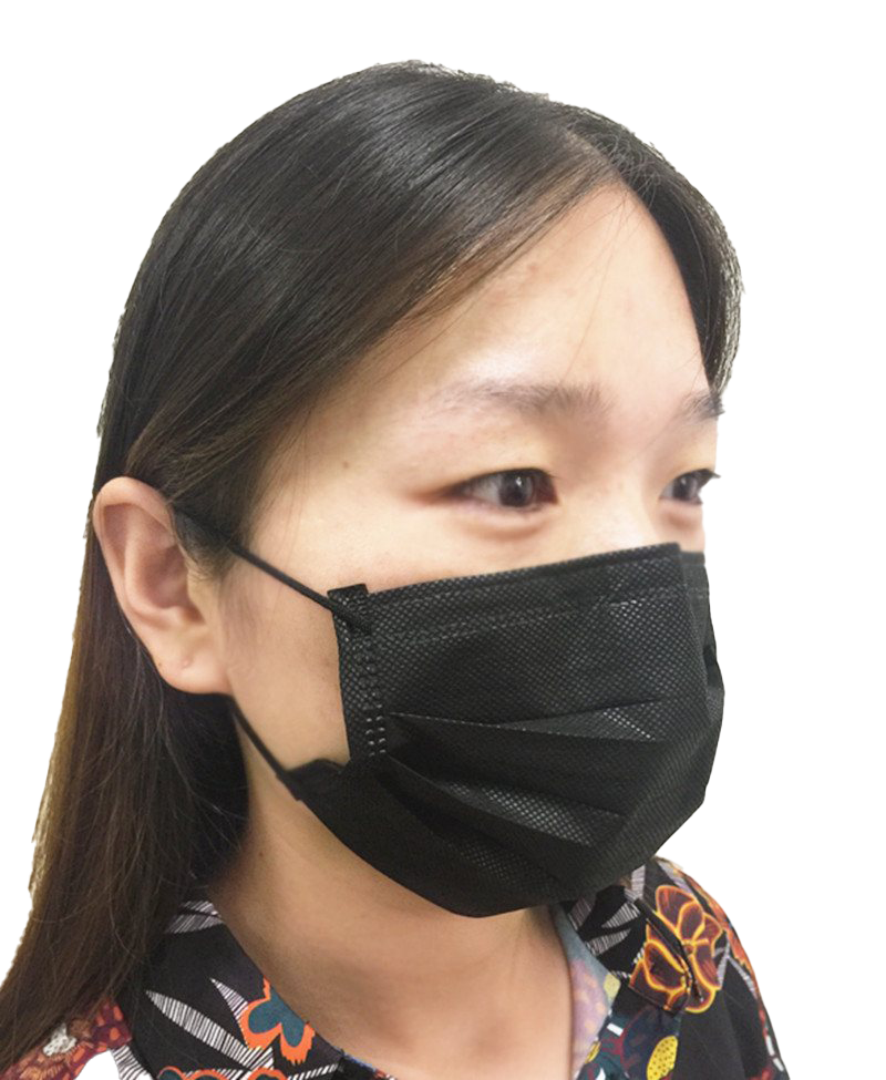 Máscara de cara médica negra PNG photo