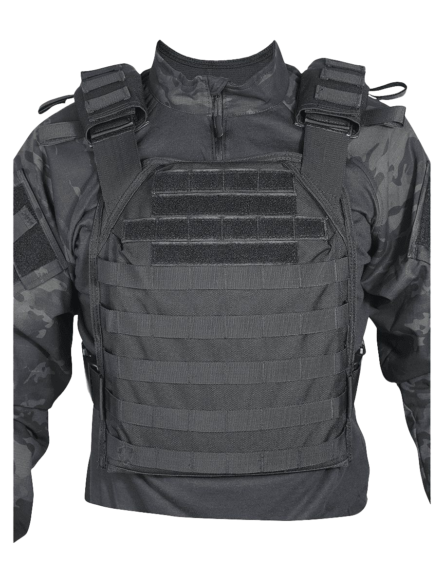 Black Military Bulletproof Vest PNG Pic