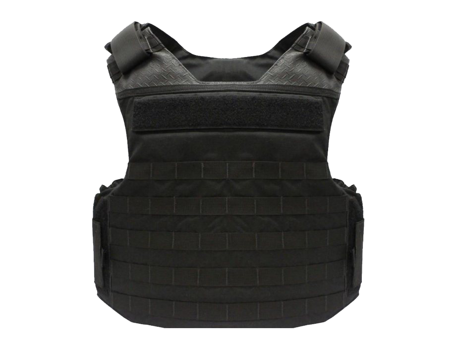 Black Military Bulletproof Vest PNG Transparent Image