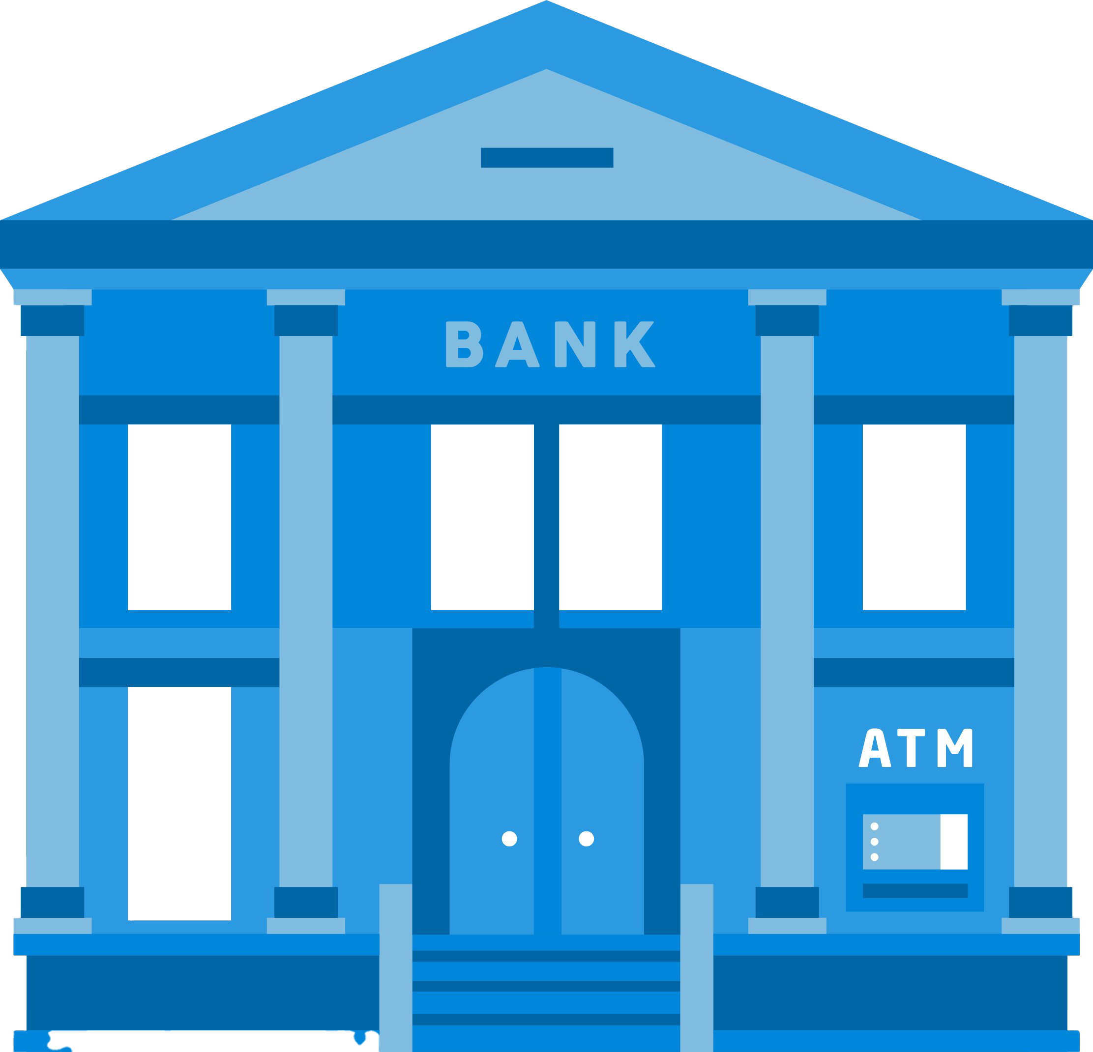 Imagem transparente azul banco PNG