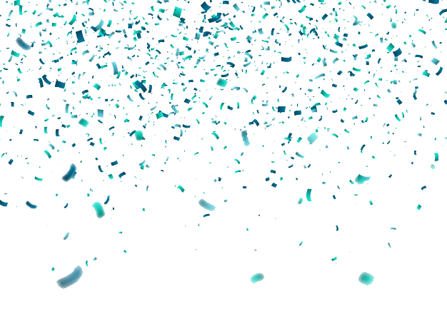 Blue Confetti Free PNG Image