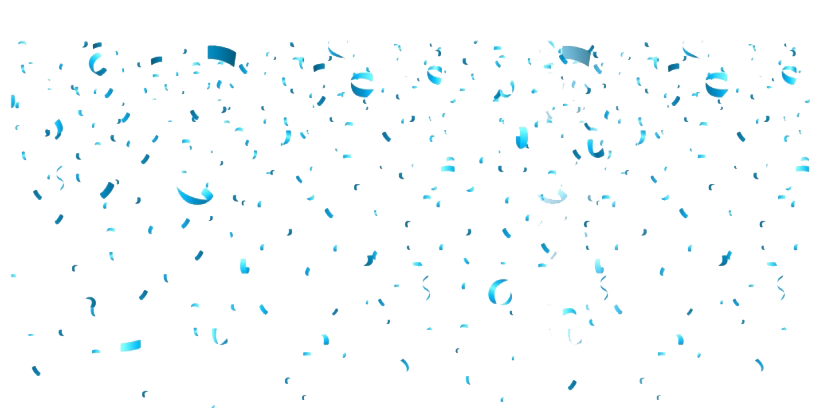 Blue Confetti PNG фото