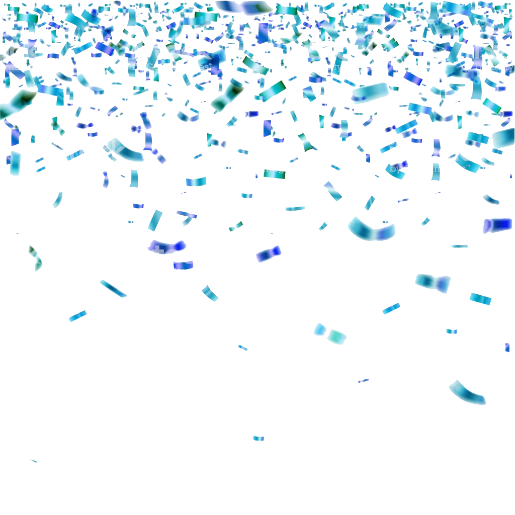 Blue Confetti Transparent Image