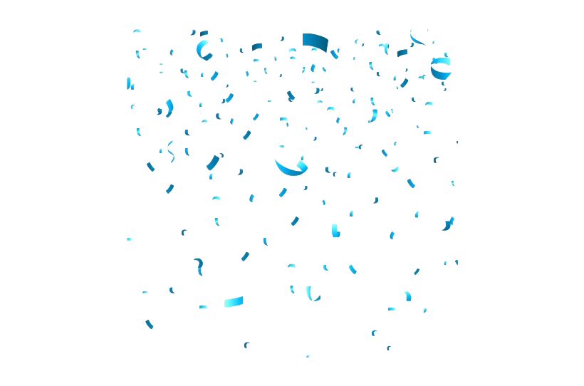 Blue Confetti Transparent Images