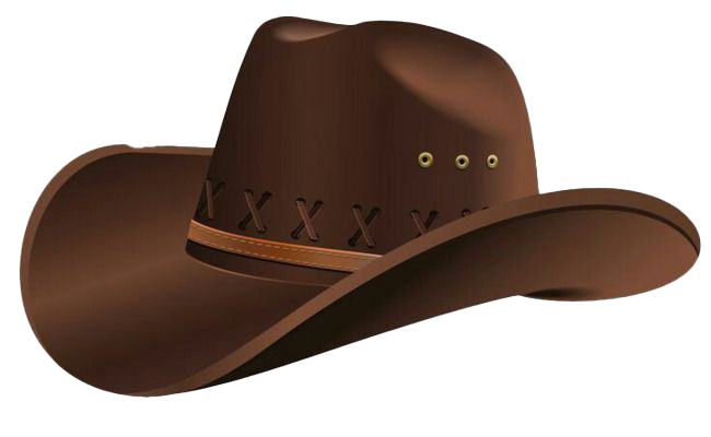 Chapeau de cowboy brun fond Transparent PNG