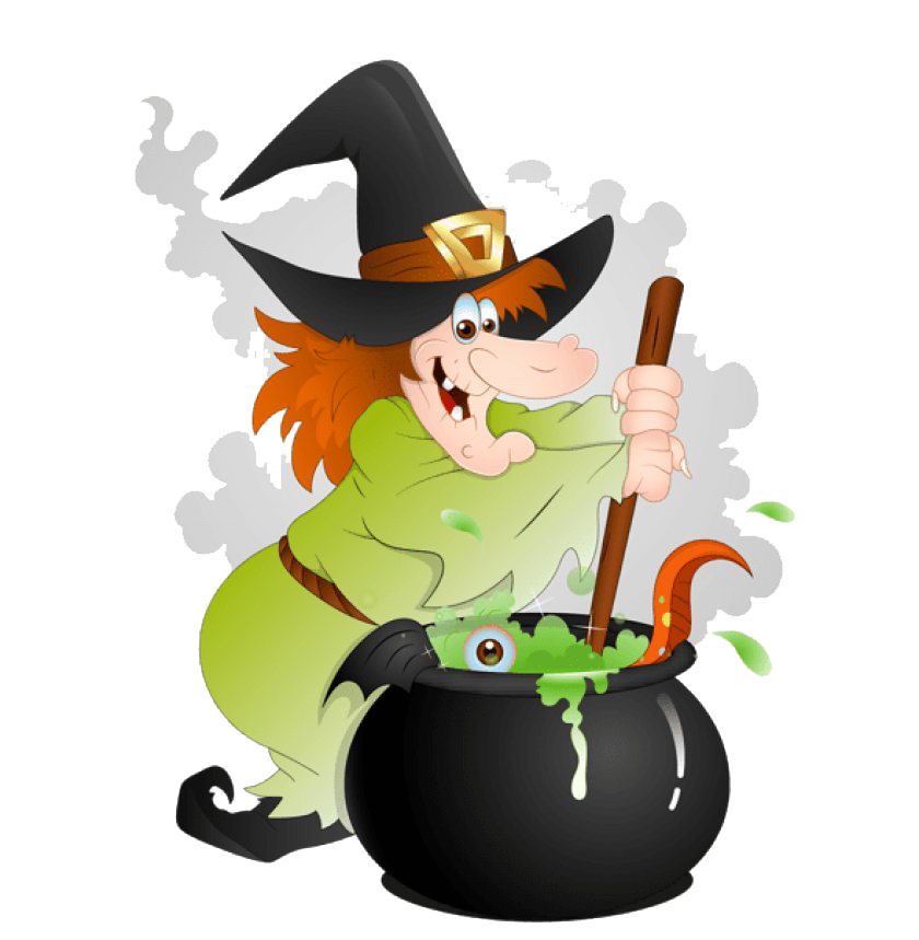 Cauldron Witch PNG Image Background