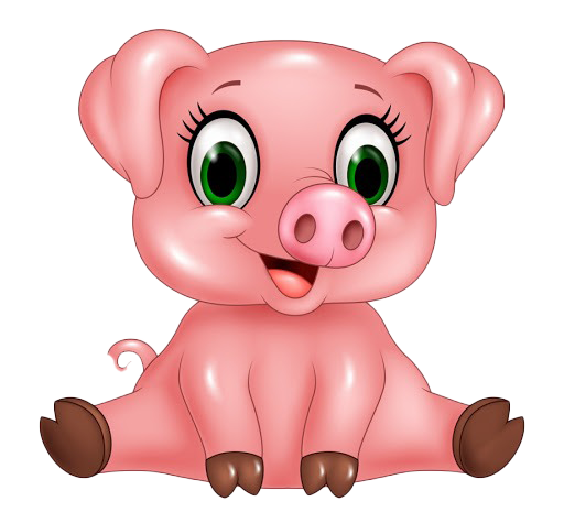 귀여운 돼지 PNG 이미지 투명 배경입니다