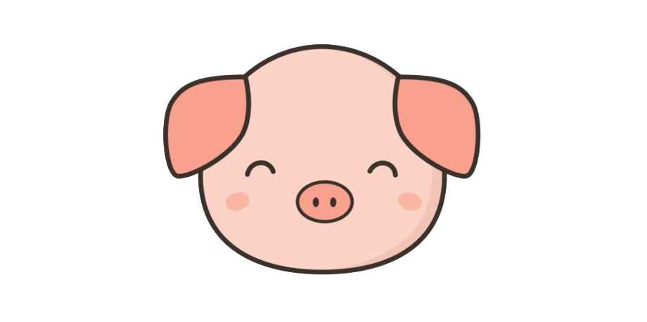 귀여운 핑크 돼지 무료 PNG 이미지