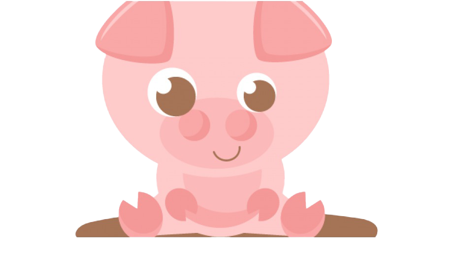 Cute Pink Pig PNG Image