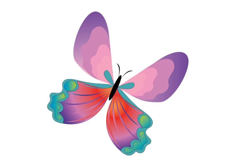 Летающий розовый бабочка PNG Image