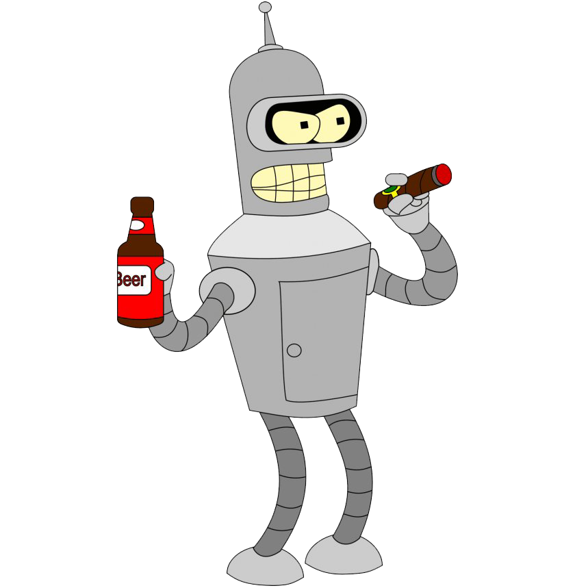 Futurama Robot Bender PNG Image Transparent Background