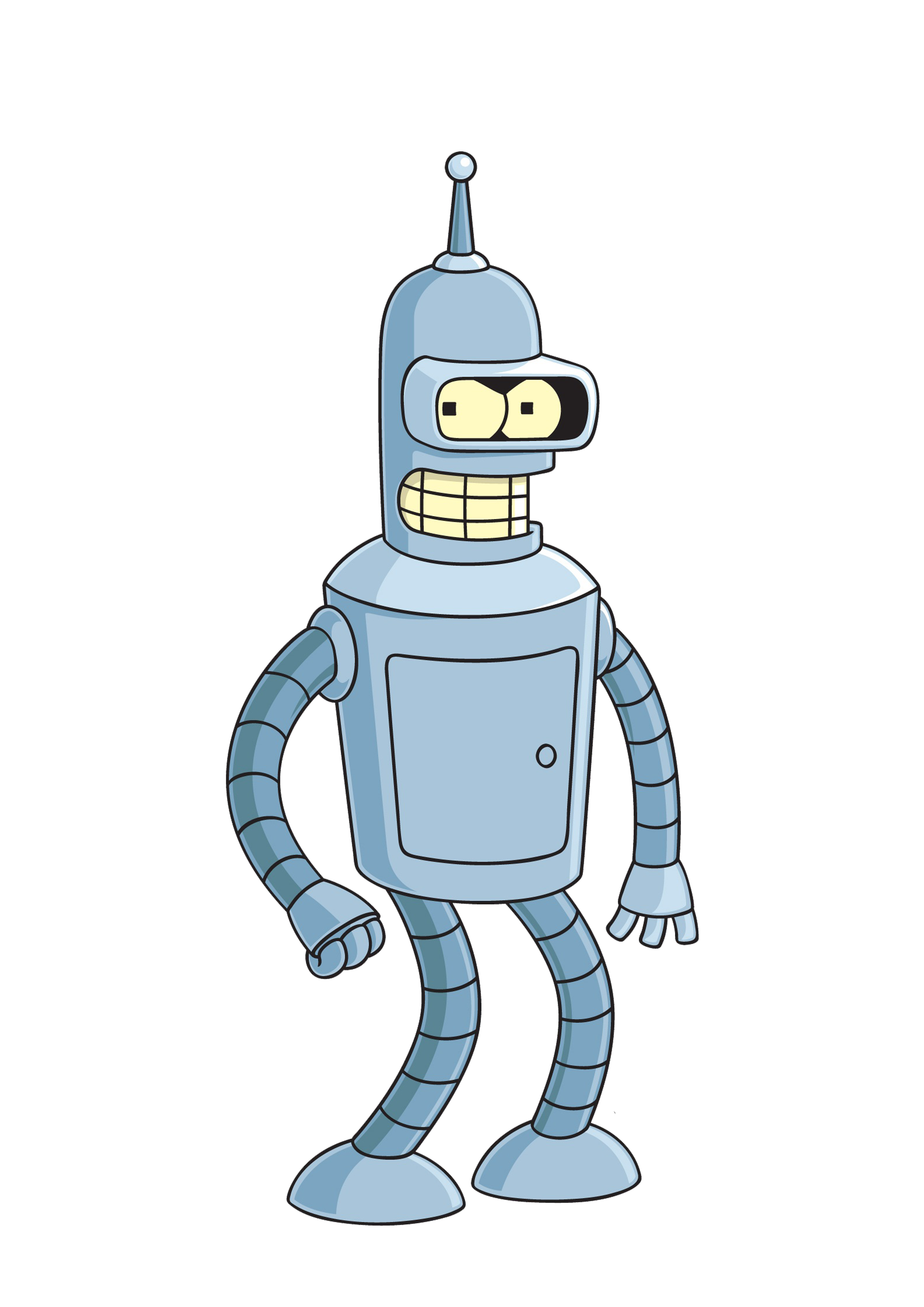 Futurama Robot BENDER Transparante achtergrond PNG
