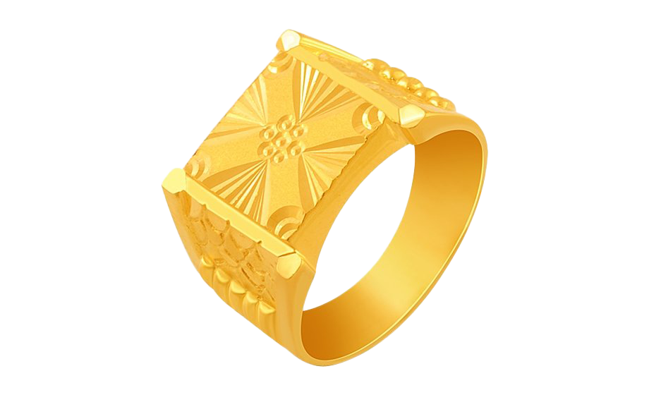 Gold Gents Ring PNG Image