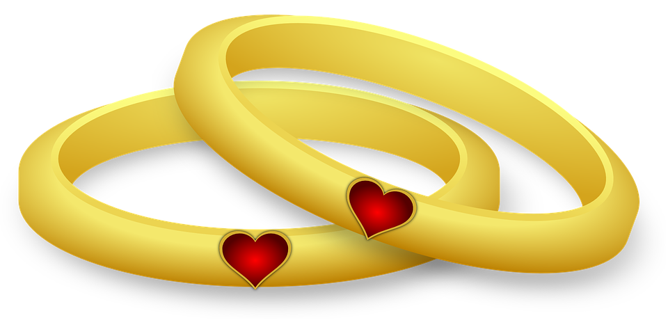 Gold Heart Ring PNG Image