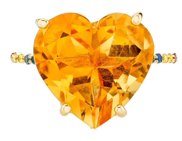 Gold Heart Ring PNG Transparent Image