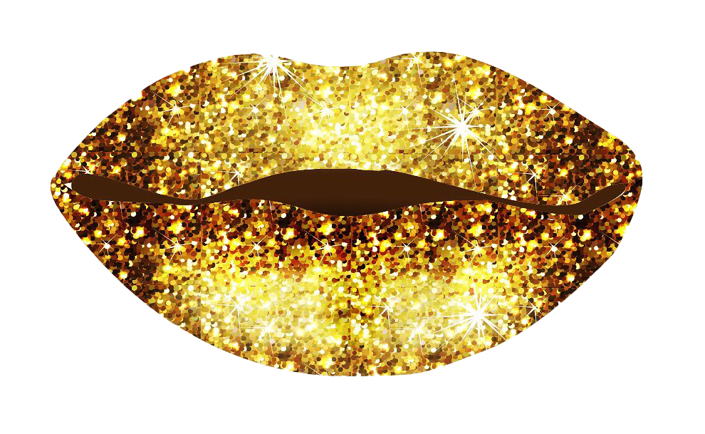 Gold Lippenfreies PNG-Bild