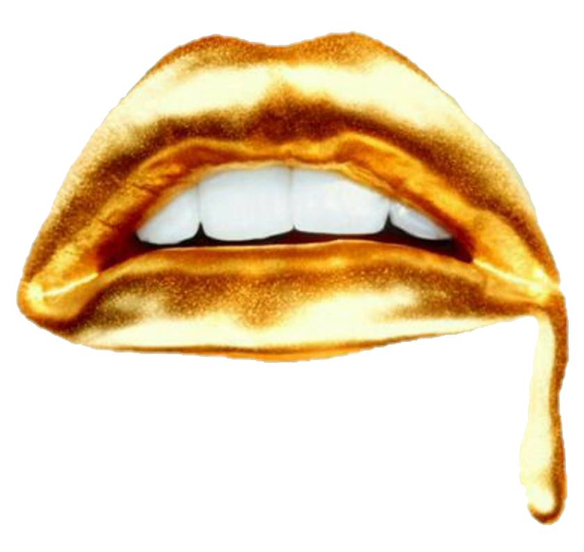 Gold Lips PNG High-Quality Image